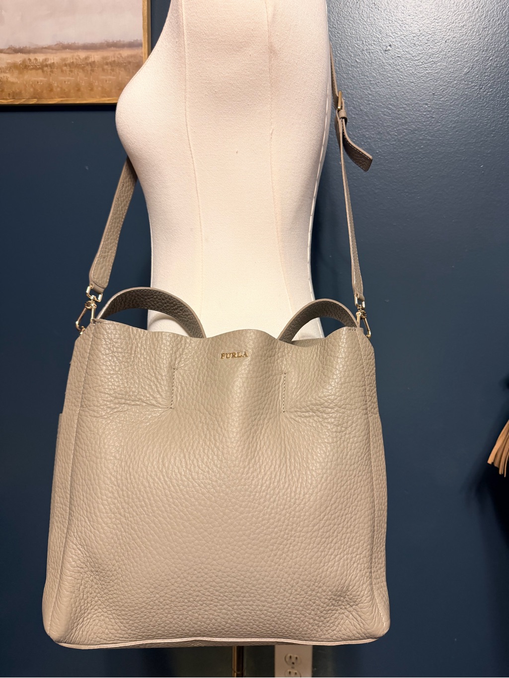 Furla Capriccio Shoulder Bag In Nude Colour